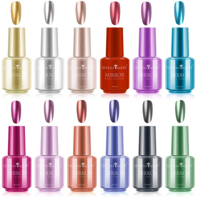 Стойкий Великолепный глянцевый маникюрный дизайн ногтей украшение Блестящий