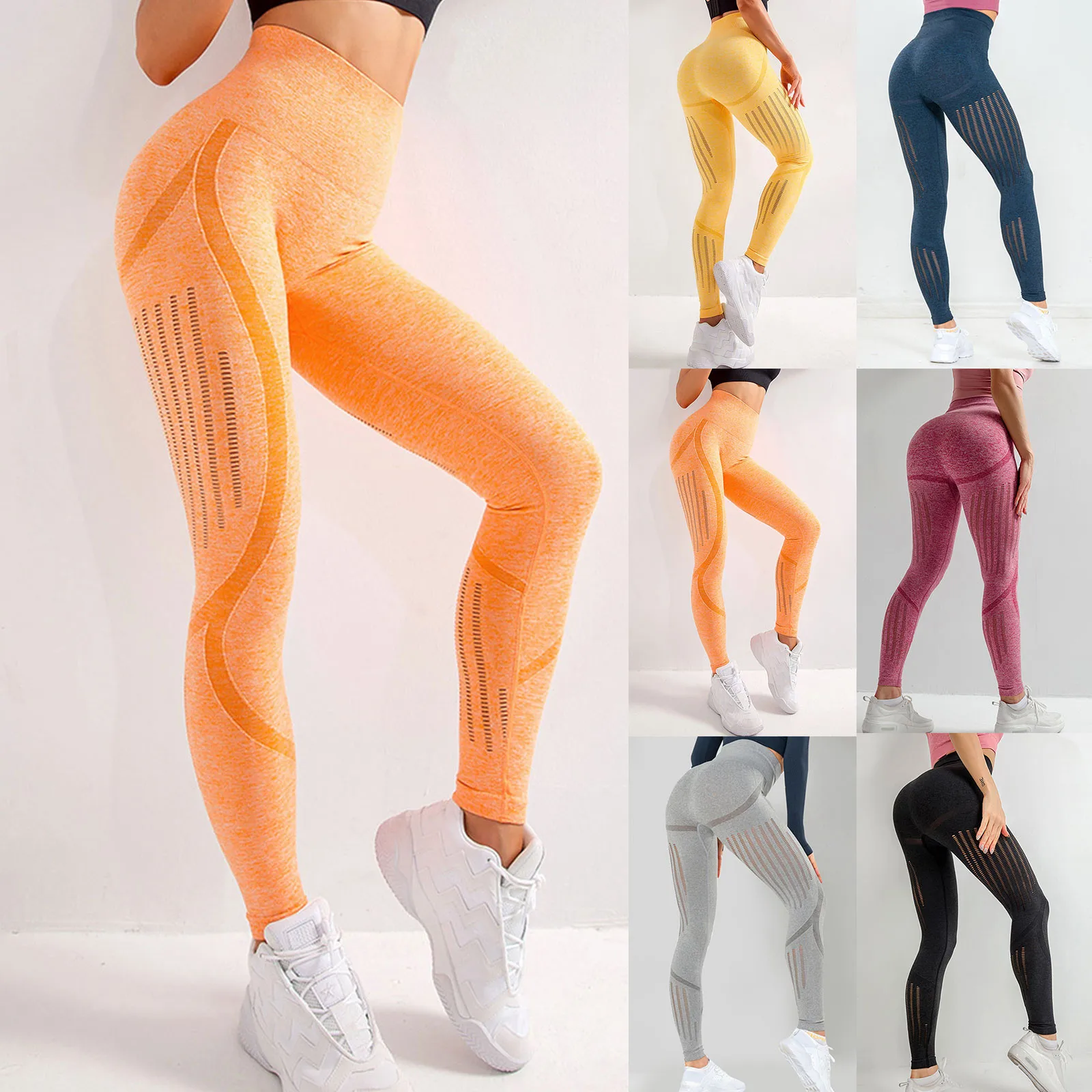 

Woman Pants Seamless Yoga Pants Fitness Leggings Women High Waist Elastic Push Up Trousers Gym Clothing Cycling Pants Female 5I