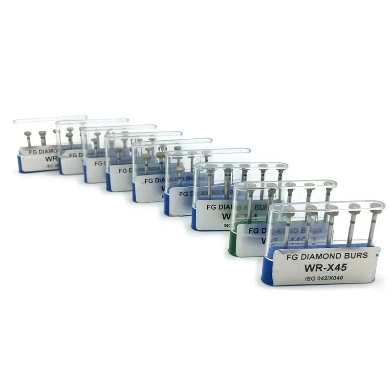 50 шт./10 коробок Стоматологические алмазные Буры высокоскоростные зеркальные
