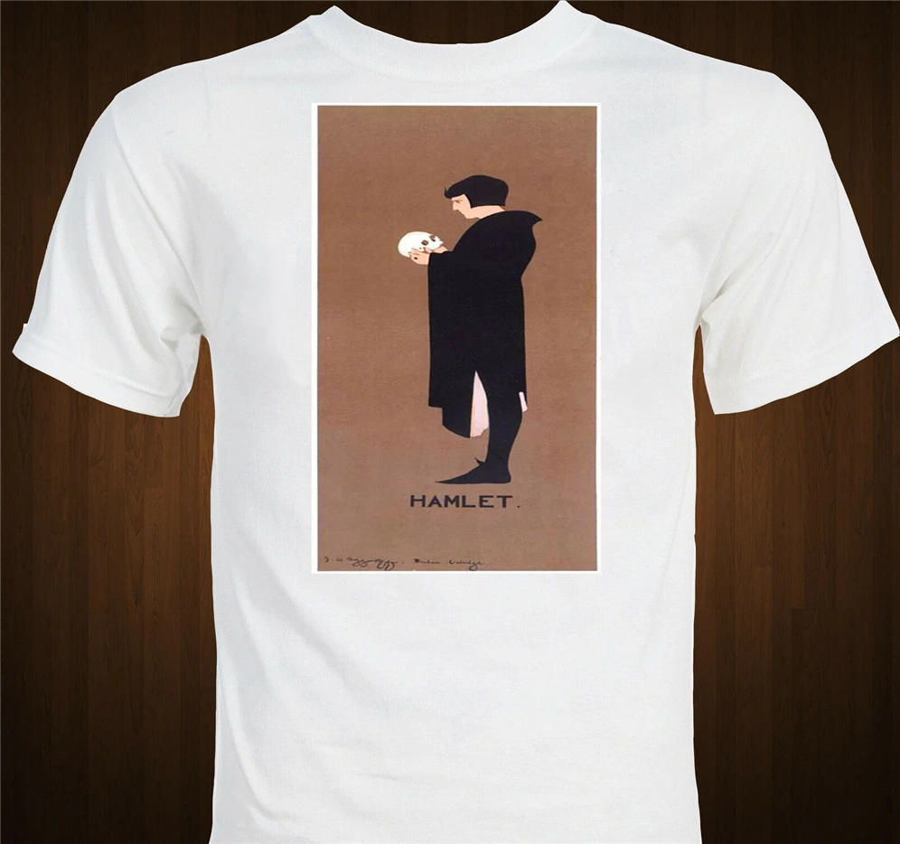 Хамлет уникальный Шекспир Редкие Thesbian театр драма подарок футболки для мужчин