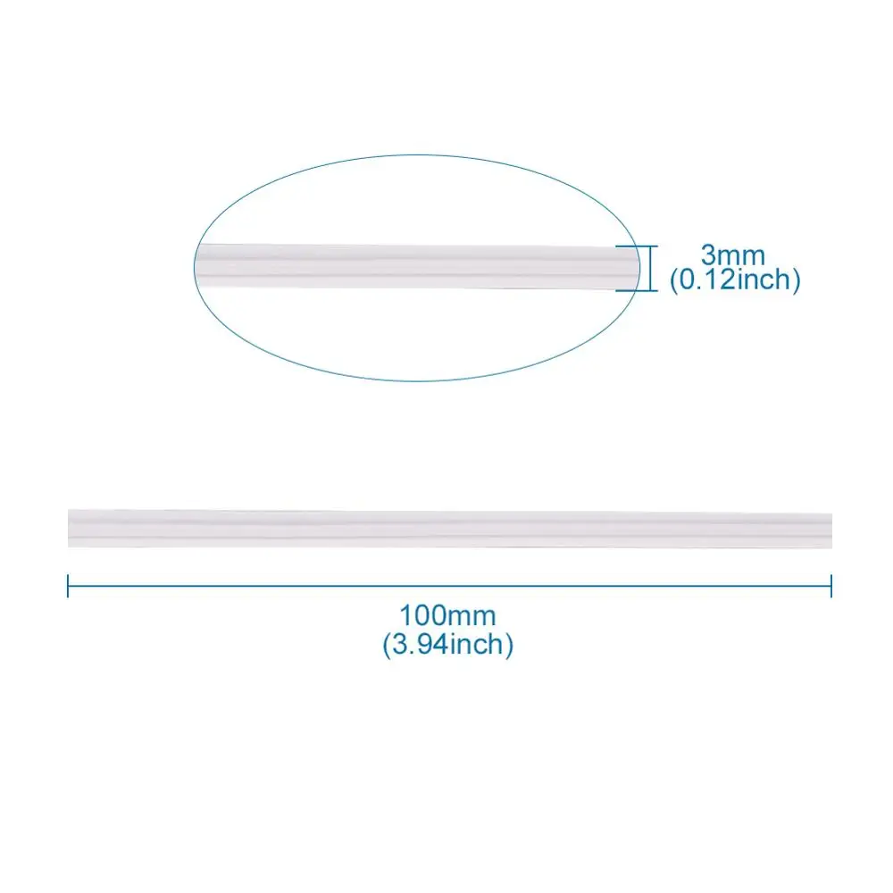 

100pcs 100x3mm White Plastic Nose Wire/bar For DIY Mask Making Material with Galvanized Iron Single Core Inside