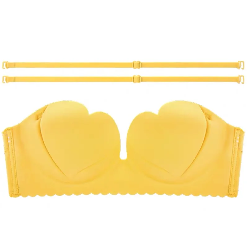 

Fashion Heart shape Sexy Lingerie Seamless Bras Women Underwear Strapless Bra Wireless Push Up Invisible Bralette