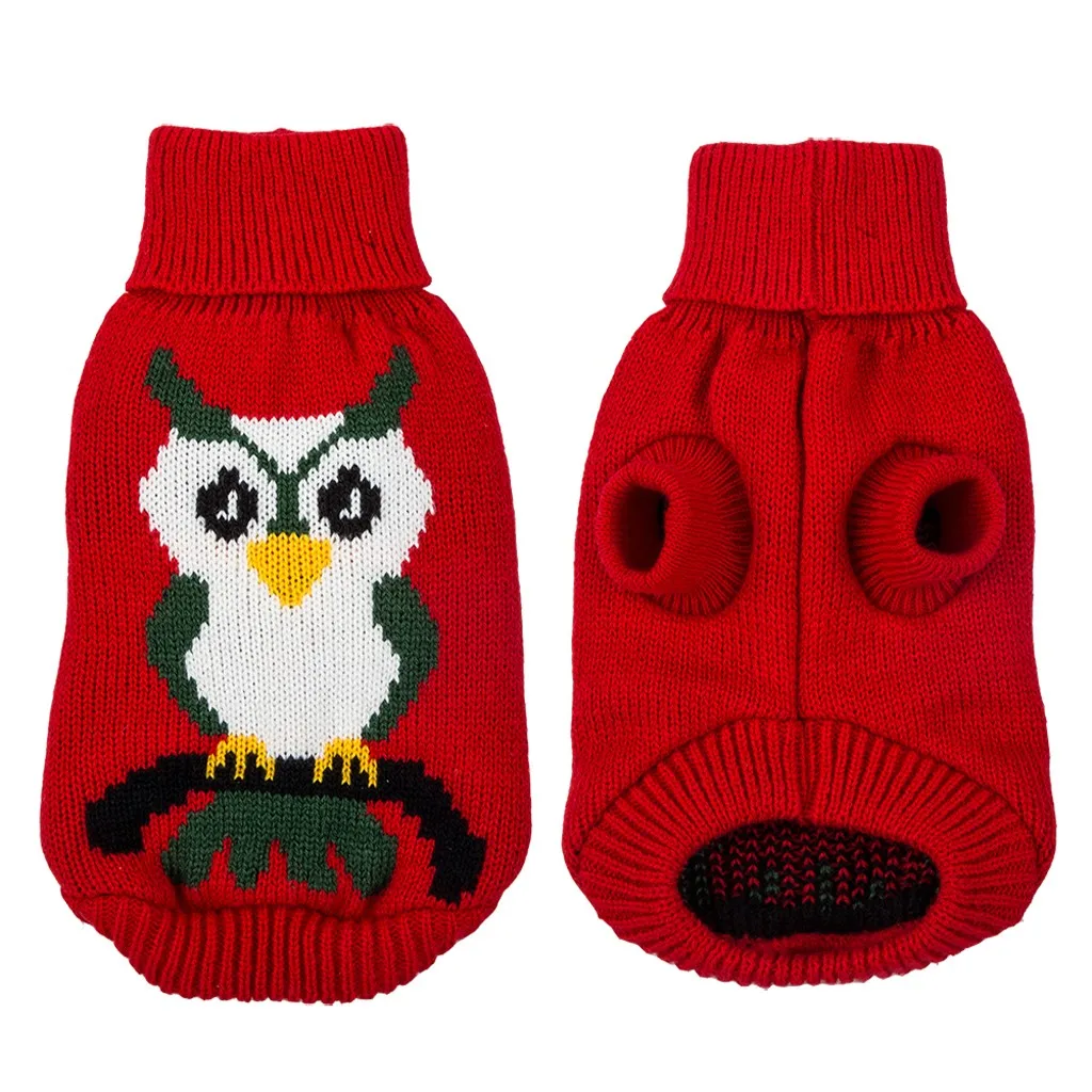 Зимняя Теплая Одежда для собак Рождественская одежда милой собаки свитер