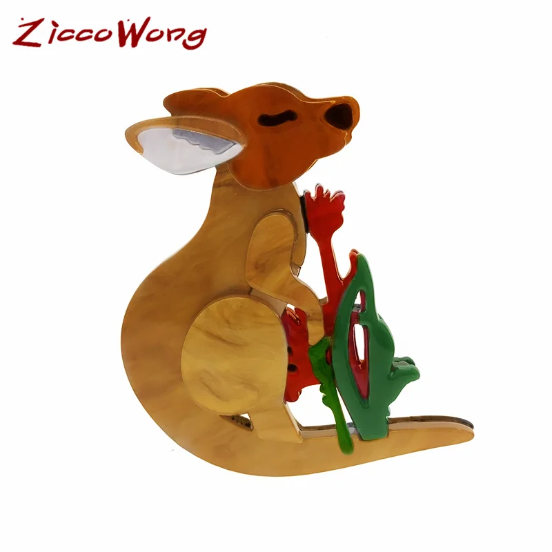 ZiccoWong мода животных кенгуру брошь с застежкой для женщин и девушек милыми
