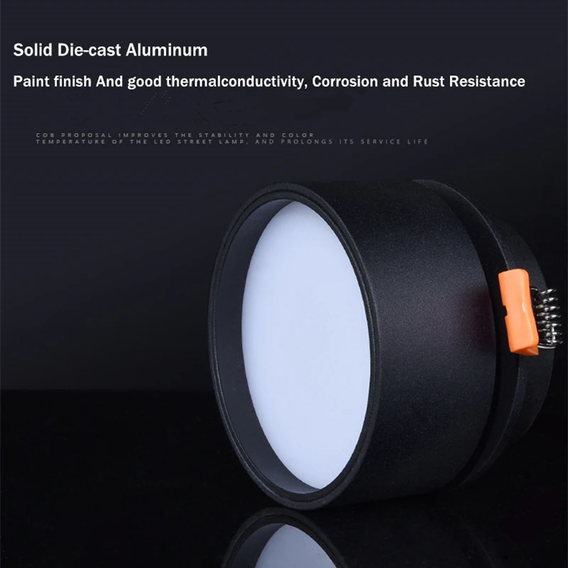 DBF-foco LED regulable de ángulo ajustable, 7W, 10W, 12W, empotrado en techo, iluminación de fondo de TV, 3000K, 4000K, 6000K