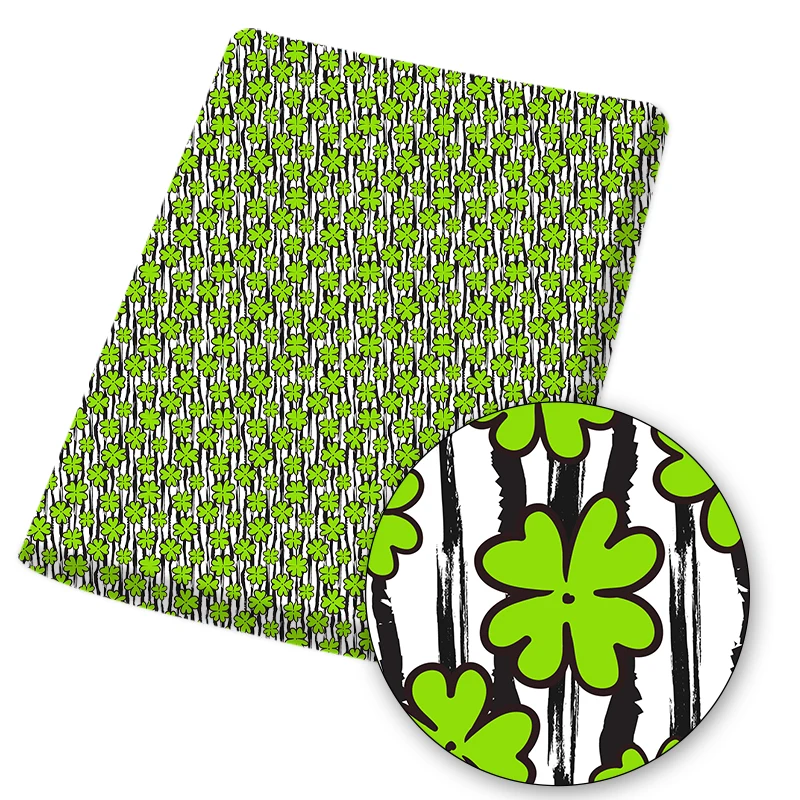 Ткань из полиэстера и хлопка с принтом клевер на день Патрика для шитья | Дом сад