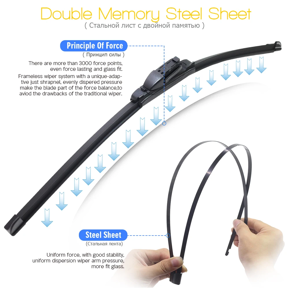 Щетка стеклоочистителя Buildreamen2 резиновая щетка для Peugeot 308 SW Hatchback Coupe 2007-2018 |