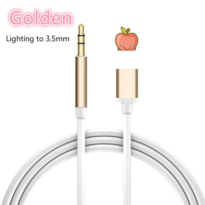 

For iphone 12 1M Lightning To 3.5mm Audio Adapter Male AUX Headphone Cable Car Converter For Iphone 7 8 XR XS XSMAX 11 Pro
