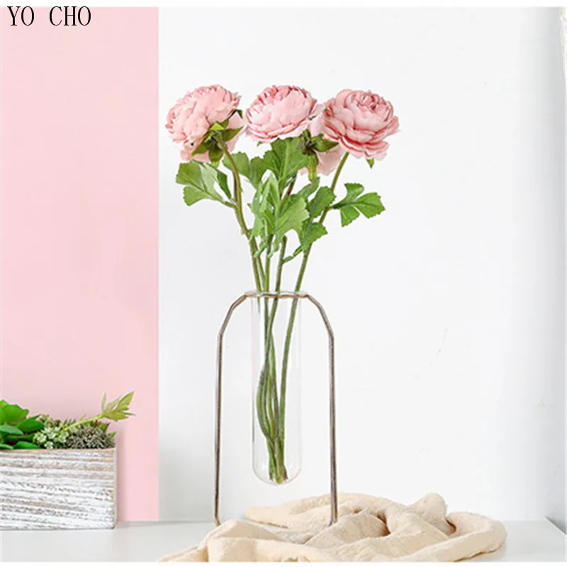 YO CHO 1Head Wedding Decor Rose Vivid Silk Rose Artificial Flowers Macarons Color Roses Bride Home Decorative Party Decor Gifts