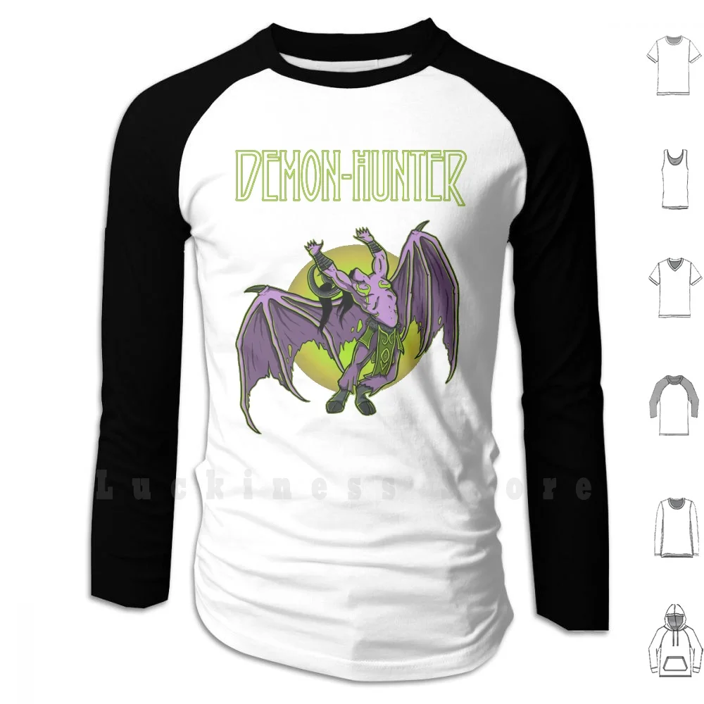 Толстовка с длинным рукавом и изображением охотника за демонами илидан