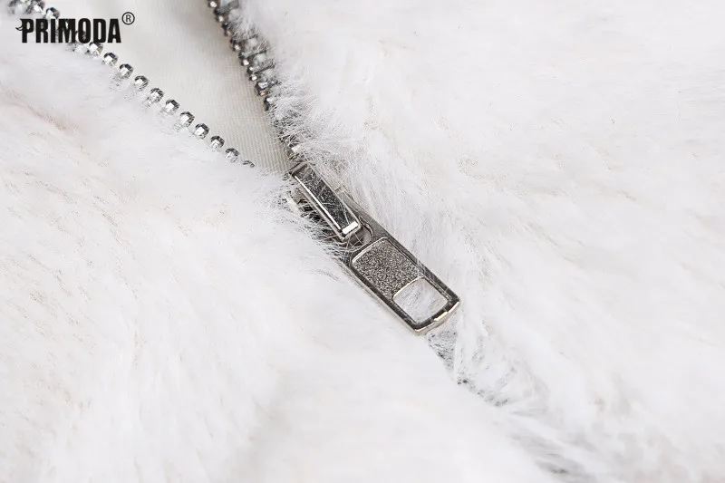 

Thick Winter Warm Coat Women Slim Pullovers Flocking Faux Fur Cropped Jackets Women Hooded Party White Outfits Overcoat PR321M