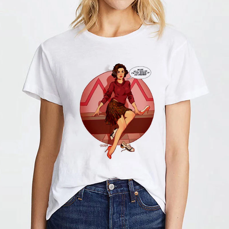 Футболка женская с коротким рукавом модная белая тонкая хипстерская рубашка