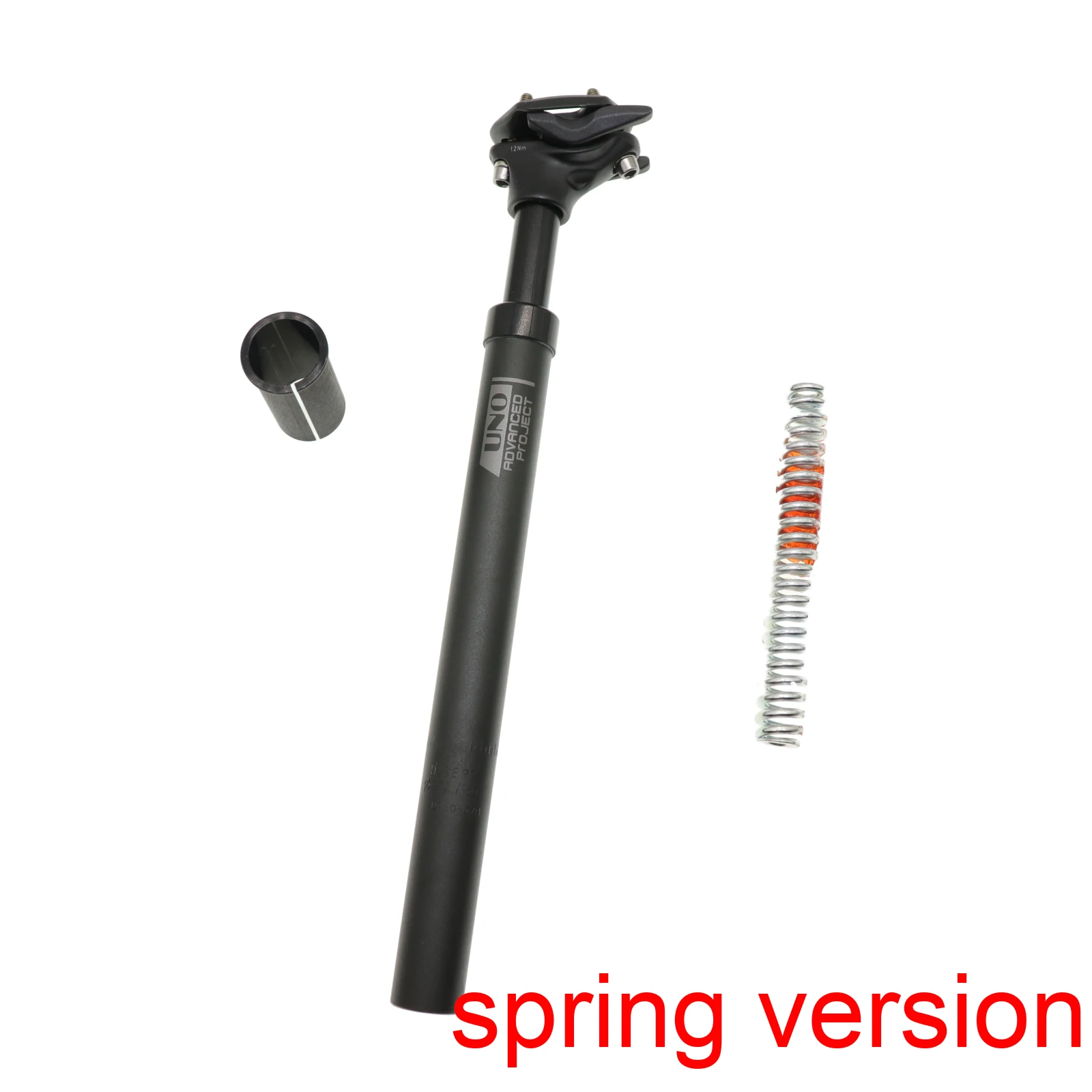 28.6 spring version UNO Подвеска Подседельный штырь амортизация сверхлегкий MTB горный велосипед 27,2 мм 28,6 30 30,4 30,9 31,6 мм X 350 мм черный серебристый - Цвет: 28.6 spring version