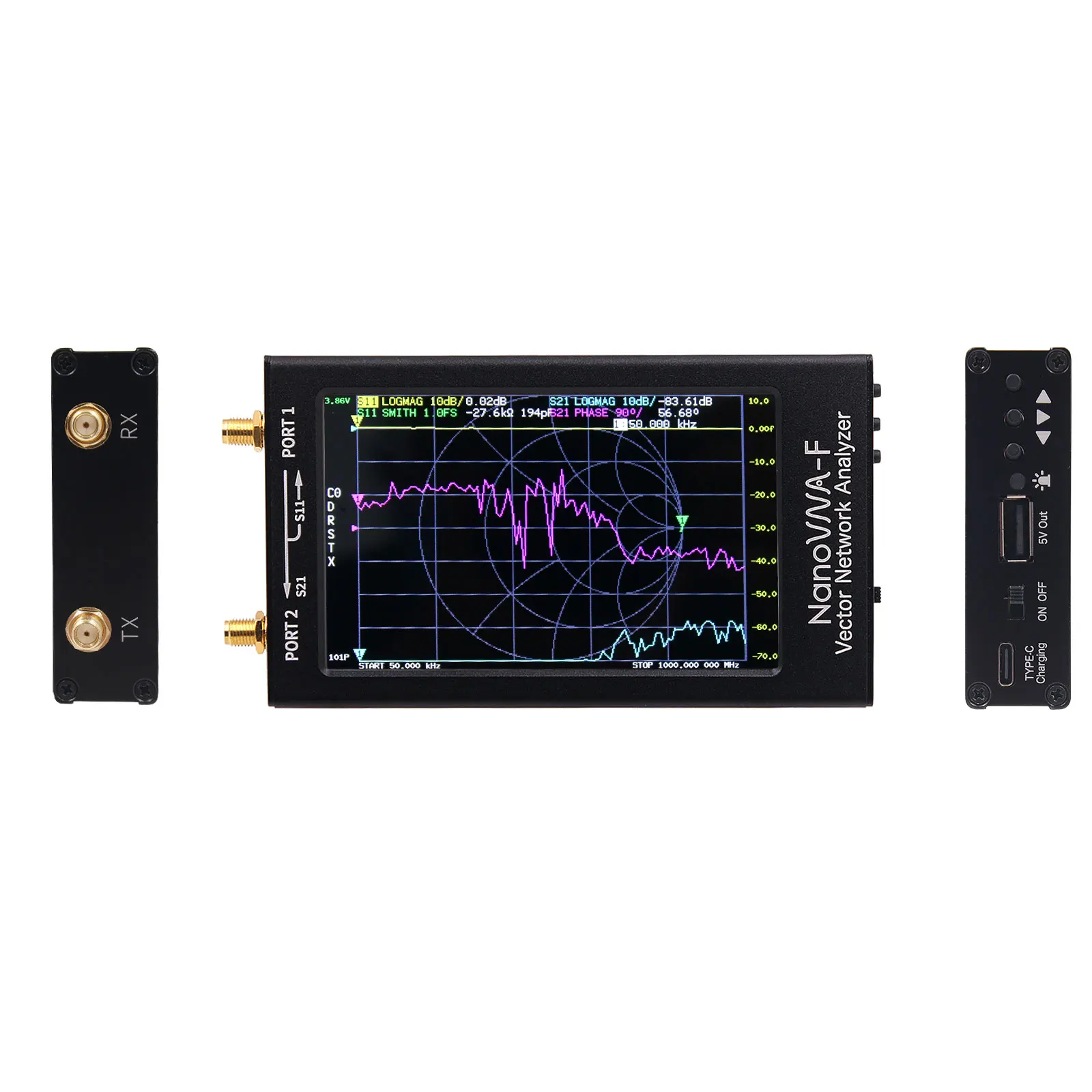 10K-1500MHz 4 3 &quotIPS металлический чехол NanoVNA-F Векторный анализатор сетевой антенны