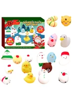 2020 christmas advent countdown calendar high quality vinyl material 24pcs anti stress squeeze toy ideal
