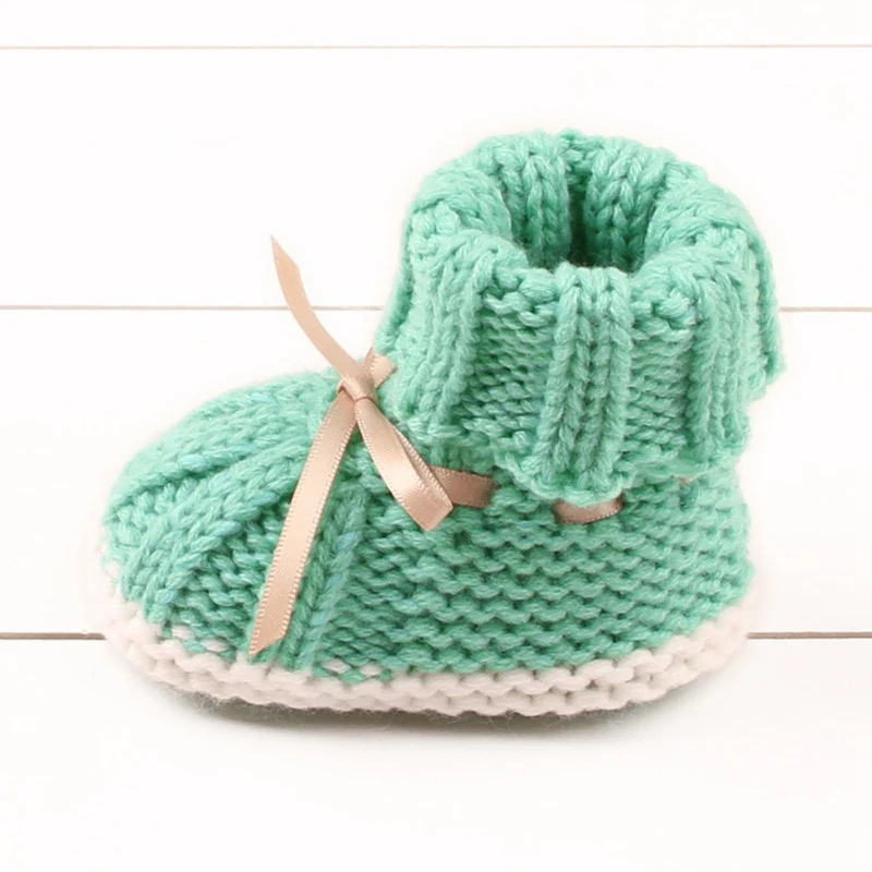 0 24 м вязание крючком флисовые сапоги с бантом для маленьких девочек и мальчиков