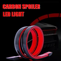 niscarda carbon fiber multifunction trunk spoilers led light strip car exterior rear spoiler turn signal brake lamp