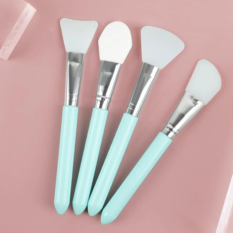 1/3/4pcs  Professional Silicone Facial Mask Brush Cream Mixing Silicone Brush Tools