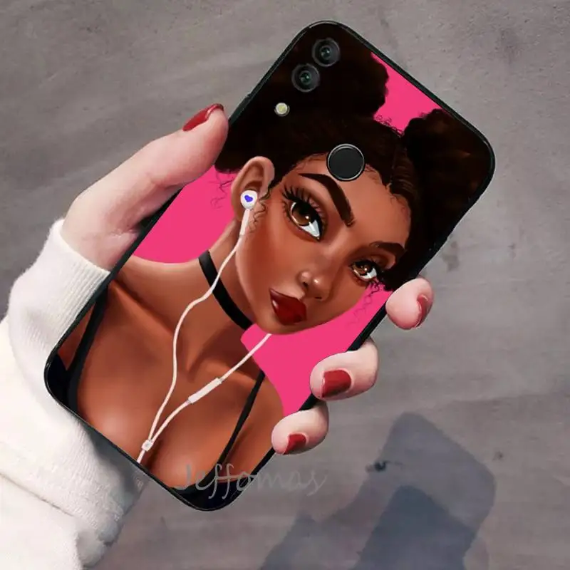 

African beauty african girl Phone Case For Huawei Honor 7C 7A 8X 8A 9 10 10i Lite 20 NOVA 3i 3e