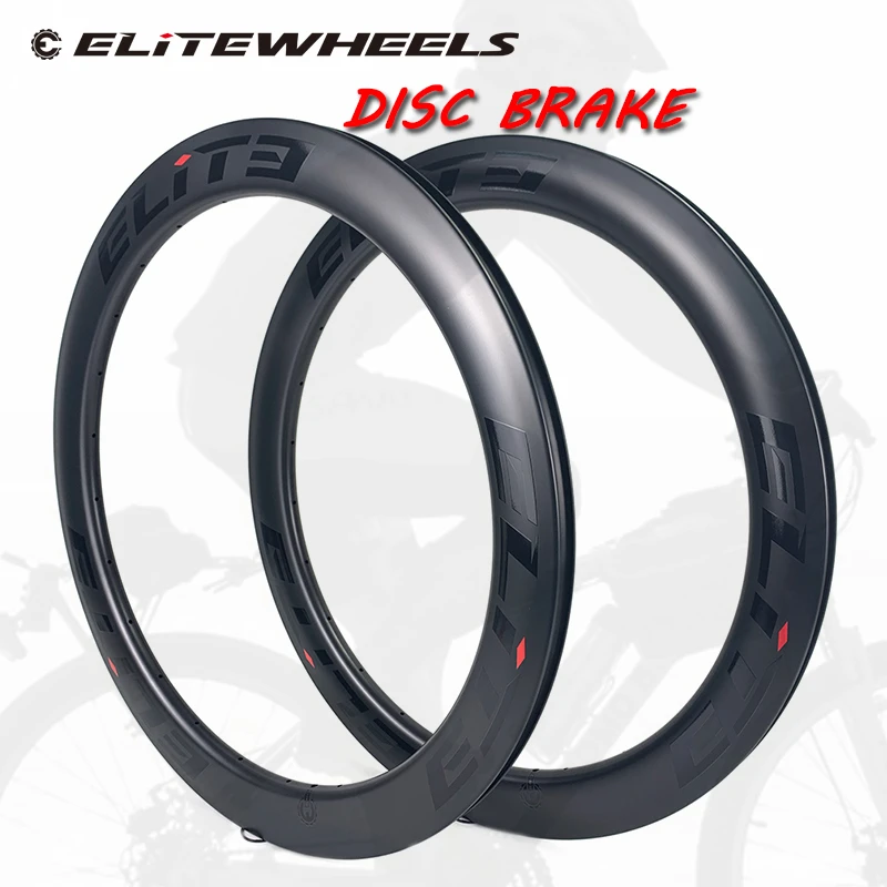 ELITEWHEELS 700c 60 мм для велокросса шоссейный диск с углеродным ободом 27/25 Ширина