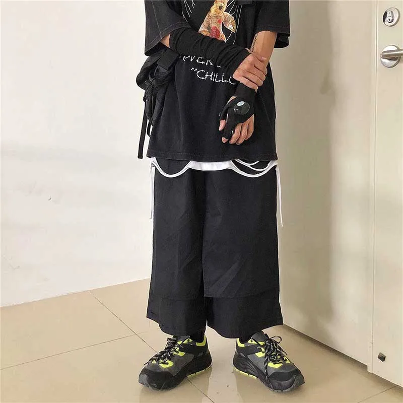 Кимоно NiceMix женское с широкими штанинами модная свободная уличная одежда в