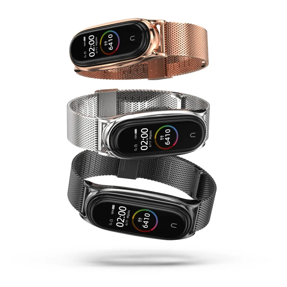 

Mi Band 5 Strap NFC Global Version for Xiaomi Mi Band 4 Bracelet Magnetic Metal Wrist Strap for Mi Band 3 Original Wristbands