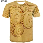 Футболка мужская с 3d-рисунком, Модная приталенная рубашка с ранним рисунком желтого аниме, с коротким рукавом, в стиле Харадзюку, в стиле панк-рок