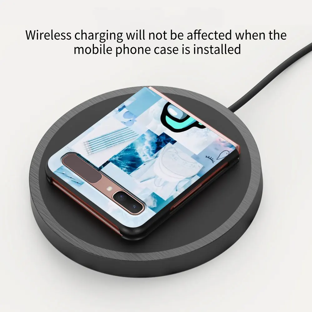 

Games Among Us Cover For Samsung Galaxy Z Flip 5G Black Foldable Hard PC Phone Case ZFlip 6.7" Fold Shell Coque Capa