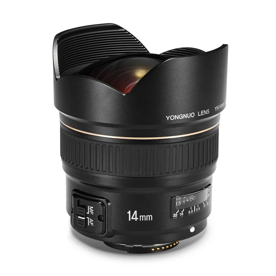 Объектив Yongnuo 14 мм F2.8 ультра-широкоугольный основной объектив yn14 Автофокус AF MF