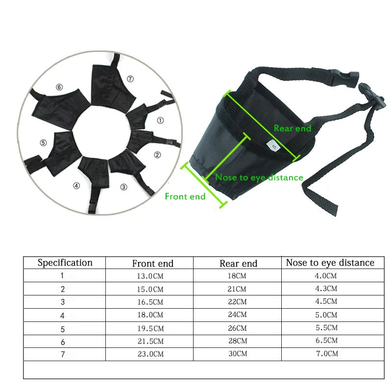 1 шт. Регулируемый Анти-укуса анти-лай против случайного приема намордник для
