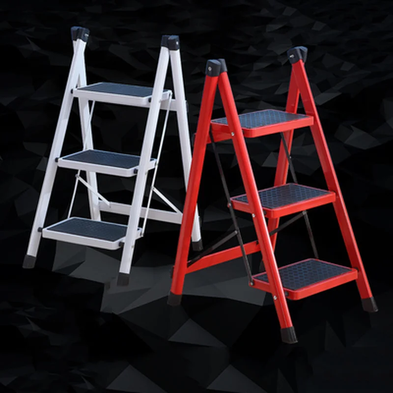 

Multi-functional folding ladder for home stable indoor thickening step stools wdened non-slip herringbone climbing tool
