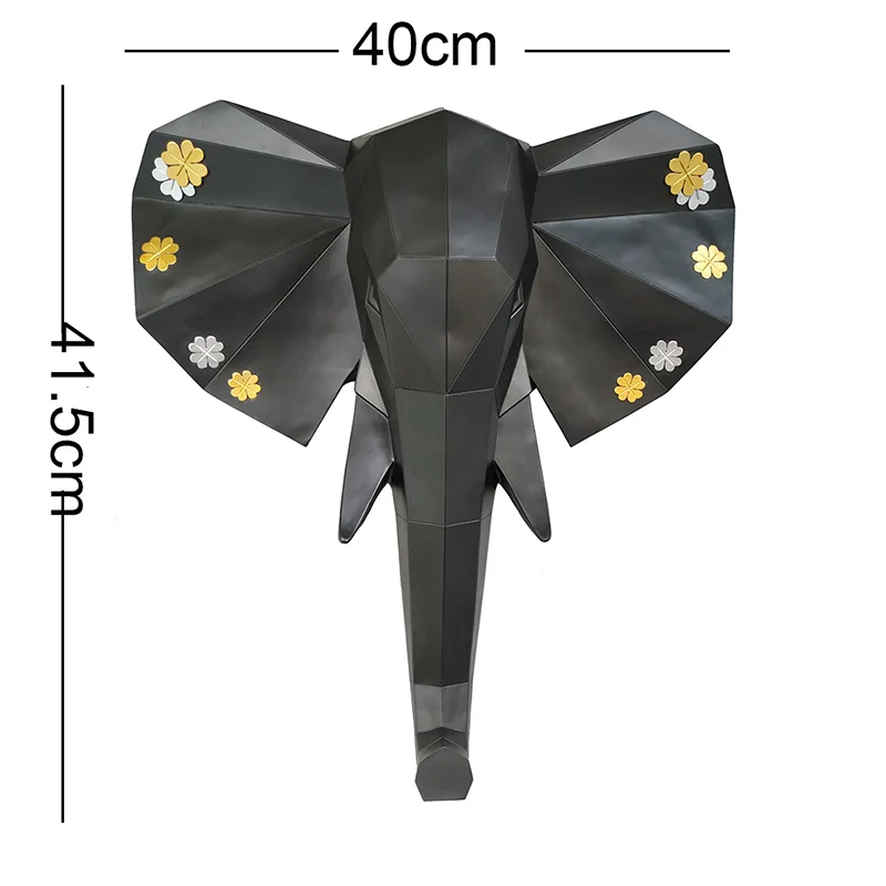 3D статуя слона украшения дома аксессуары скульптура Настенный декор Свадебные