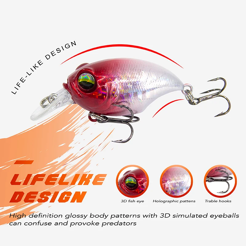 Приманка рыболовная Banshee Воблер для щуки окуня троллинг на маленькую рыбешку 42 мм