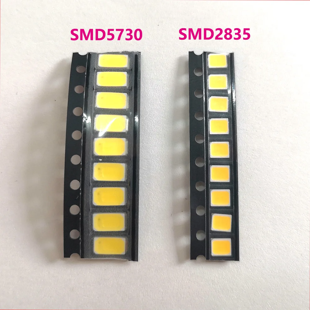 500 шт. блестящие медные бусины 3 в SMD5730 SMD283560-65 лм