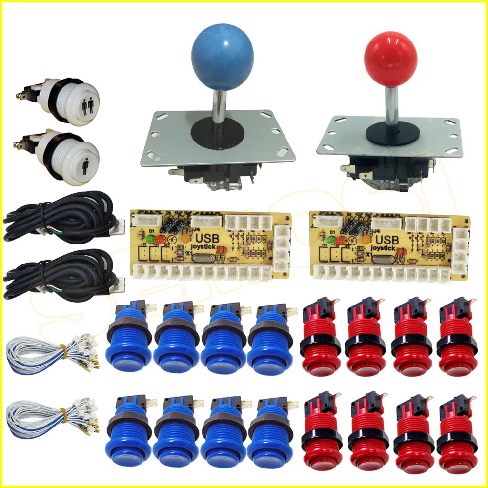 BianLian аркадный джойстик DIY Kit аркадная машина для пришивки пуговиц контроллер комплект включает нулевую задержку USB энкодер для Raspberry Pi
