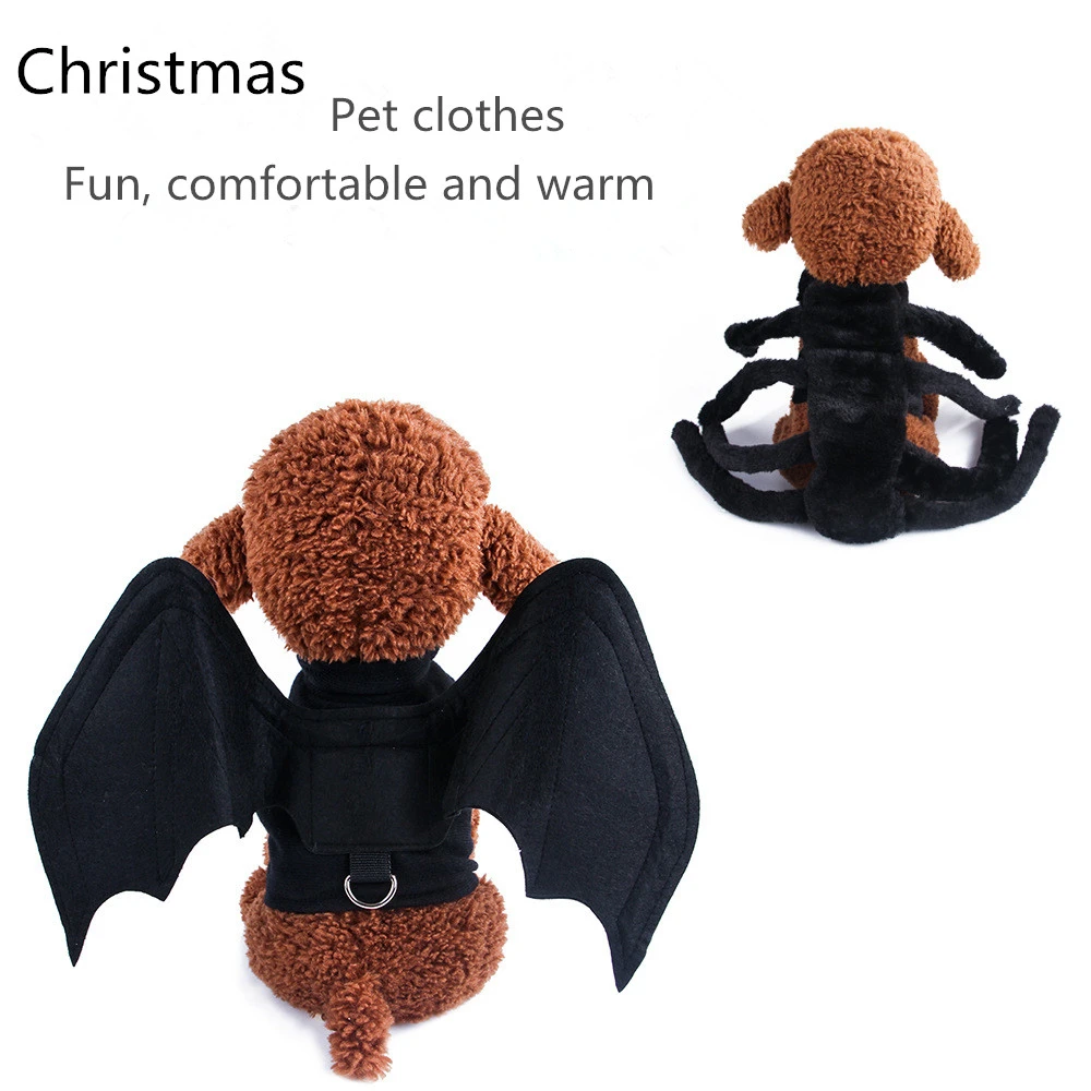 Dog Halloween Pet Clothes Bat Wings Cat Chest Strap For Medium Small Harnesses Fabric Vest Dogs Supplies 4 | Дом и сад