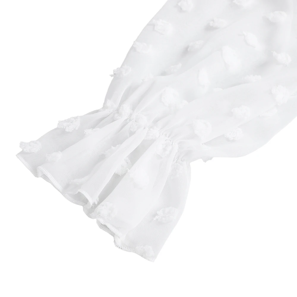 

Women Fashion Elegant Chiffon Blouses Long Sleeve V-Neck Shirt Office Blouse Slim Casual Female Polka Dot OL Streetwear Top D30