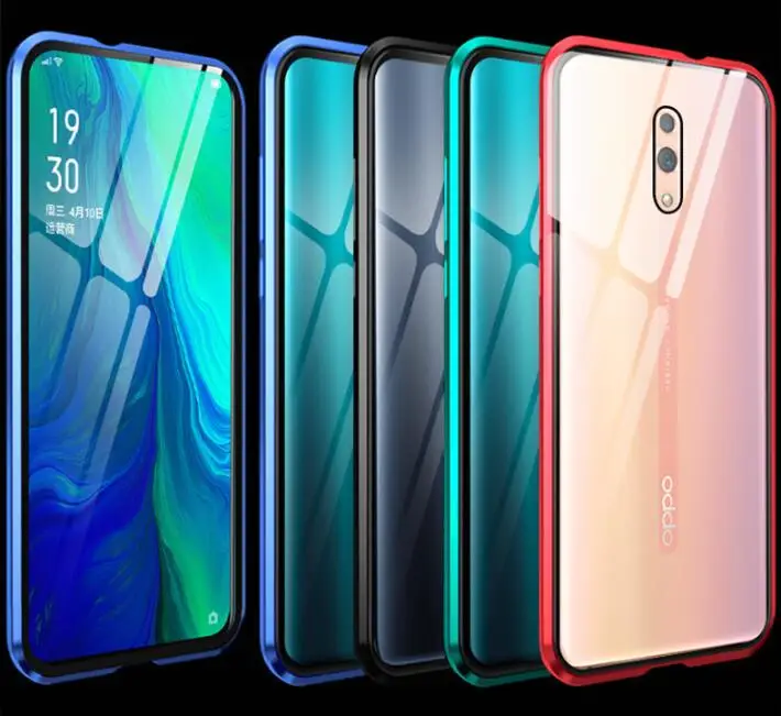 Магнитный чехол Realme XT 360 двухсторонний из закаленного стекла для X2 Pro 5 3 X Lite A9 A5 2020