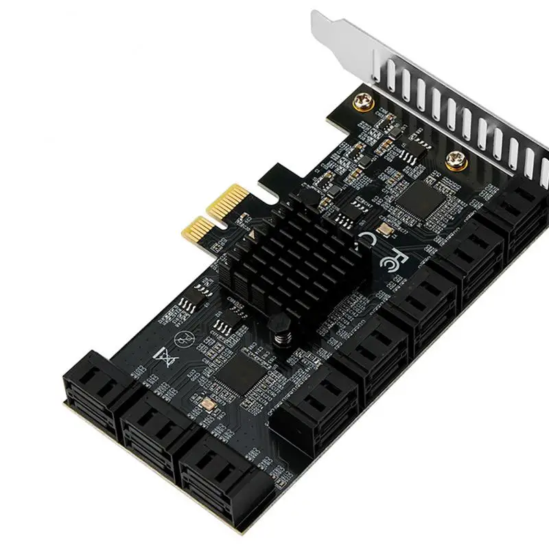 

Новая PCIE SATA плата расширения PCIE 1X на 16-Port SATA3.0 6 Гбит/с SATA III многопортовый жесткий диск адаптер карта расширения для ПК