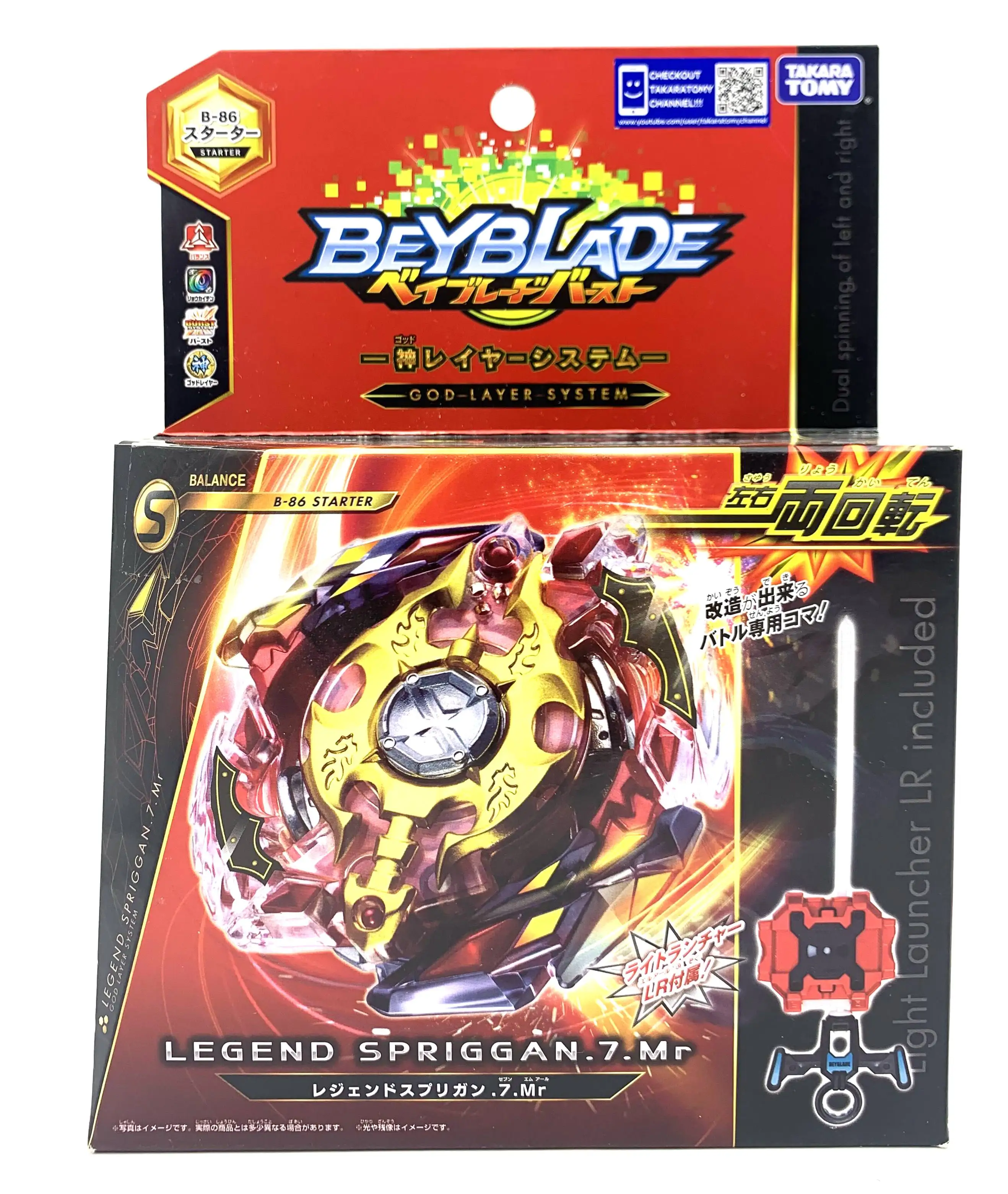 100% Оригинальный TAKARA TOMY BEYBLADE BURST B-86 Legend Spriggan 7. MR + Starter LR SPIN as children's day от AliExpress RU&CIS NEW