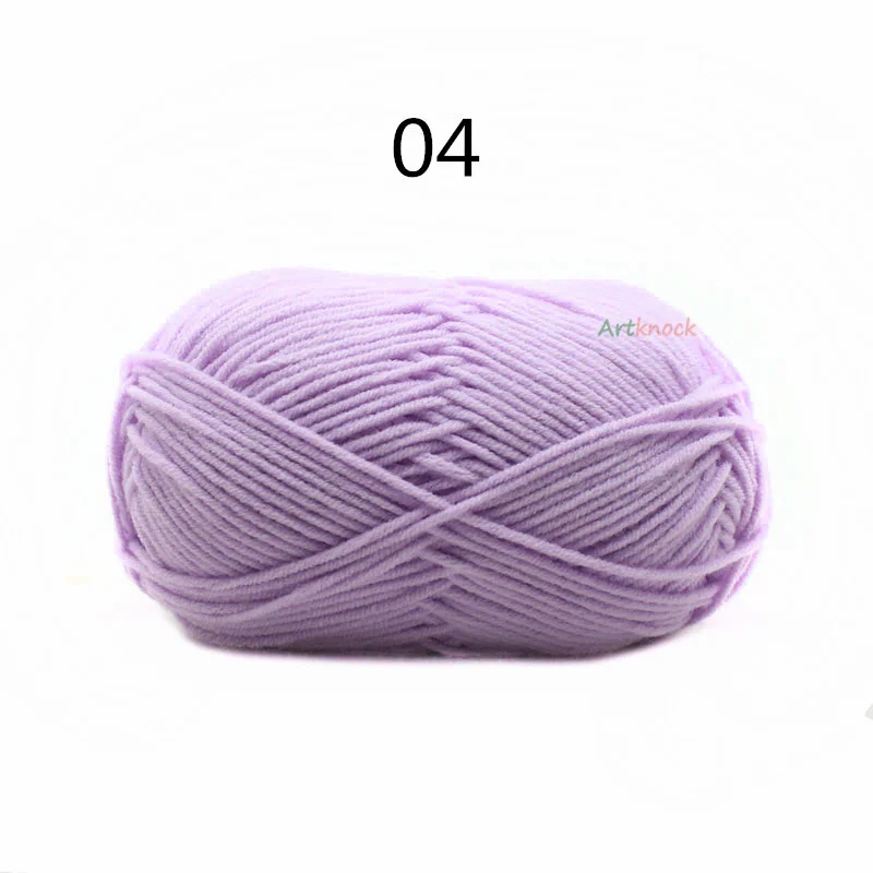 04 30pcs 30 шт. пряжа для вязания крючком 3 мм хлопчатобумажная пряжа Смешанная Ручная Пряжа 4 слоя - Цвет: 04 30pcs
