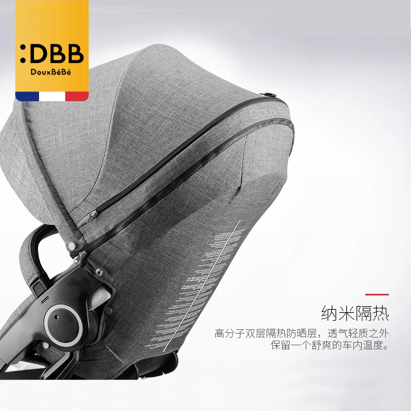 

High landscape baby stroller 3in1 stroller luxury newborn carriage with car seat can sit reclining fold shock absorber baby pram