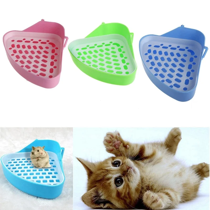 

LeChong Huisdier Kat Konijn Klein Dier Pee Wc Potje Kom Hoek Schoon Kattenbakvulling Trays Hot Pet Supplies