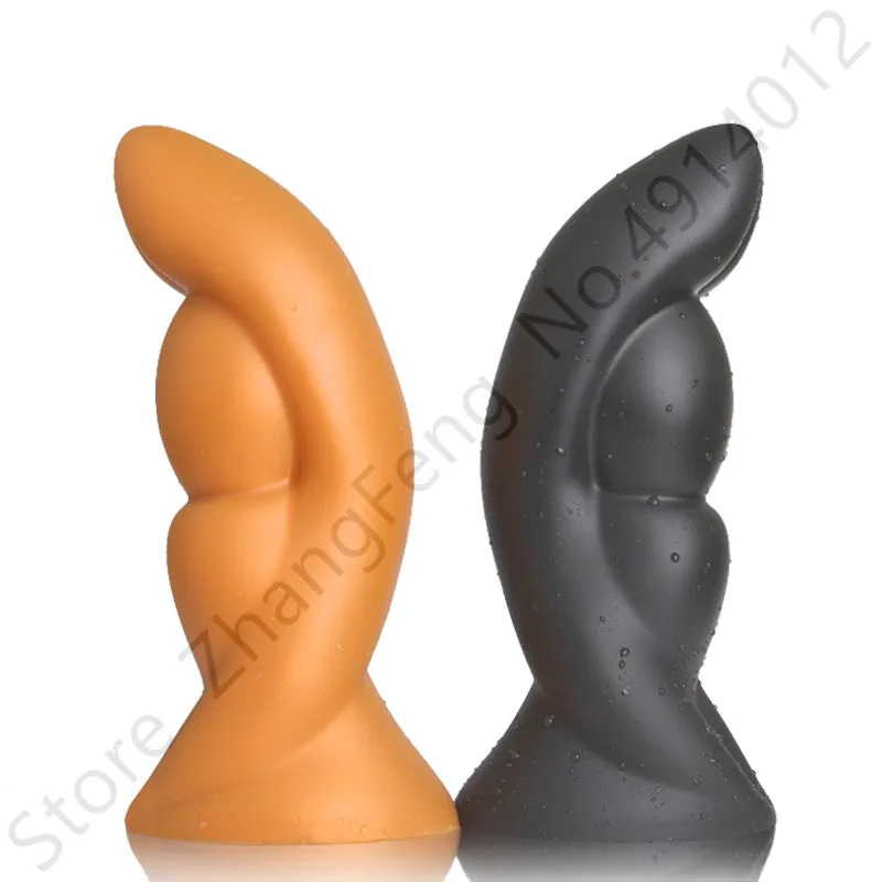 Силиконовый супер мягкий большой анальный фаллоимитатор Анальная пробка массаж