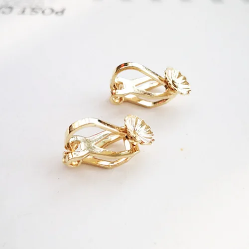 

2Pcs 6mm Receptacle Triangle Clip Contact Ear Clip, There Is No Ear Pierced Earrings DIY Jewelry Accessories