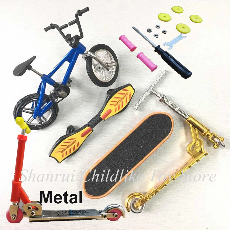 Металлический двухколесный BMX мини-велосипед набор для скейтбординга мальчиков