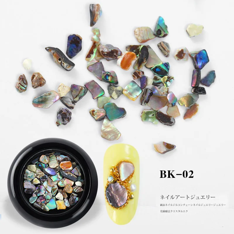 1 коробка летняя натуральная морская раковина камни Абалон нерегулярные хлопья 3D