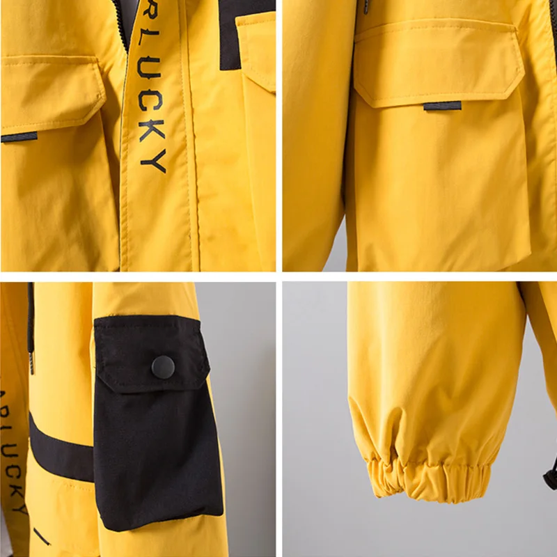 

Women Windbreaker Spring Autumn Harajuku Streetwear Loose Hooded Jacket Female Letter Printed Short Coat Casual Outwear Femme