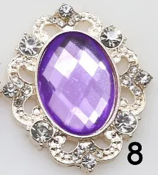 8 Ywxinxi Горячие 10 шт./lot25*30 металлический сплав стразы пряжка с плоской задней стороной для декорирования вестибюлей поделки Рождественские украшения аксессуары - Цвет: 8