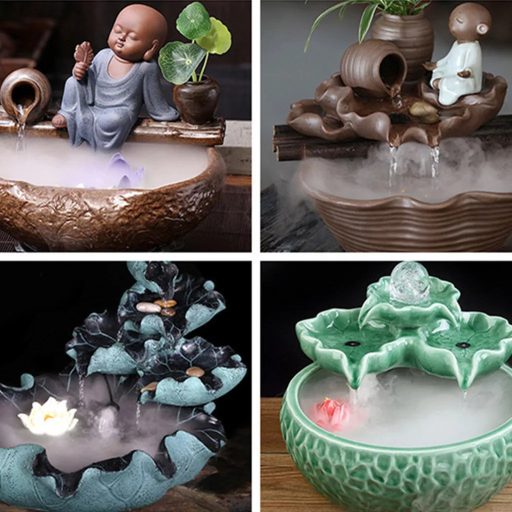 Хэллоуин тумана Fogger Фонтан воды туман машина ведьма горшок дым изменение цвета